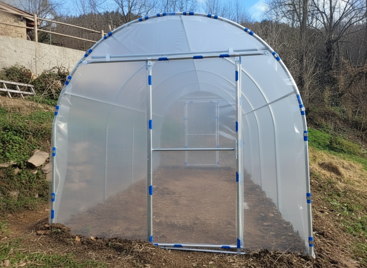 Bâche pour pignon de serre sur-mesure